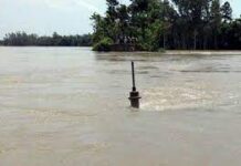 সুরমা নদীর পানি বিপদসীমার ১১ সে.মি. উপরে